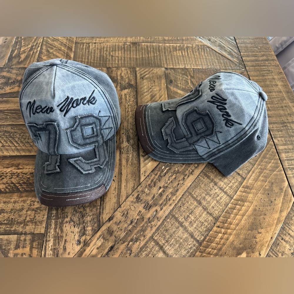 Women’s Black distressed baseball cap